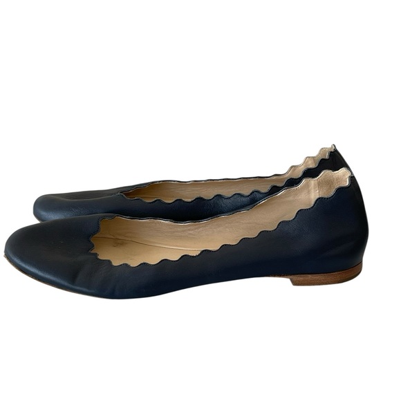 Chloé Lauren scalloped leather ballet flats Size:36.5 - Picture 2 of 5